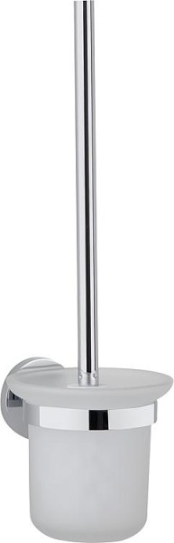 WC Bürstengarnitur Rumba mit Wandhalter Messing verchromt