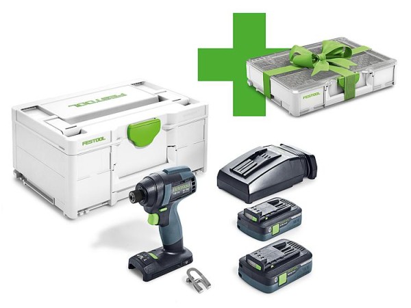 Akku-Schlagschrauber, 18 V mit 2 x 4,0 Ah Akkus, 1 x Ladegerät und 1 x Transportkoffer + gratis Syst