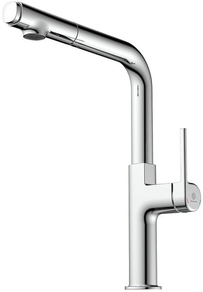 Spültischmischer Wasserwerk WK 11 Ausladung 210 mm herausziehbare Geschirrbrause chrom