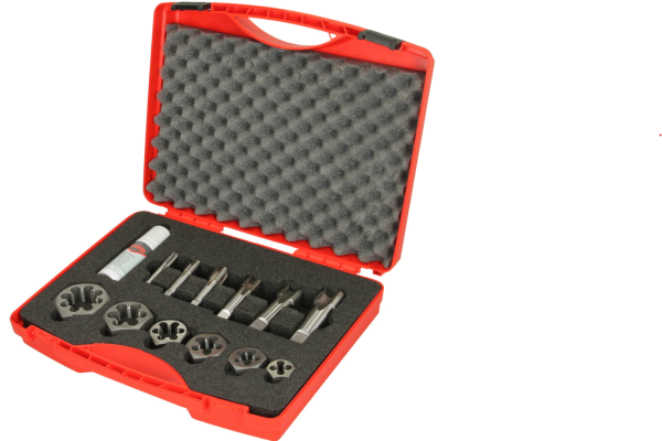 Sanitär Gewindewerkzeugsatz 13-teilig für Rohrgewinde 1/8" bis 1"