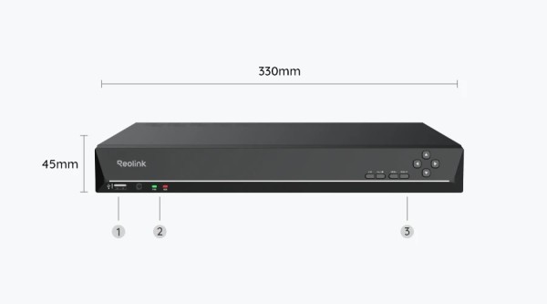RLN16-410 24-Kanal PoE NVR für 24/7 Daueraufzeichnung