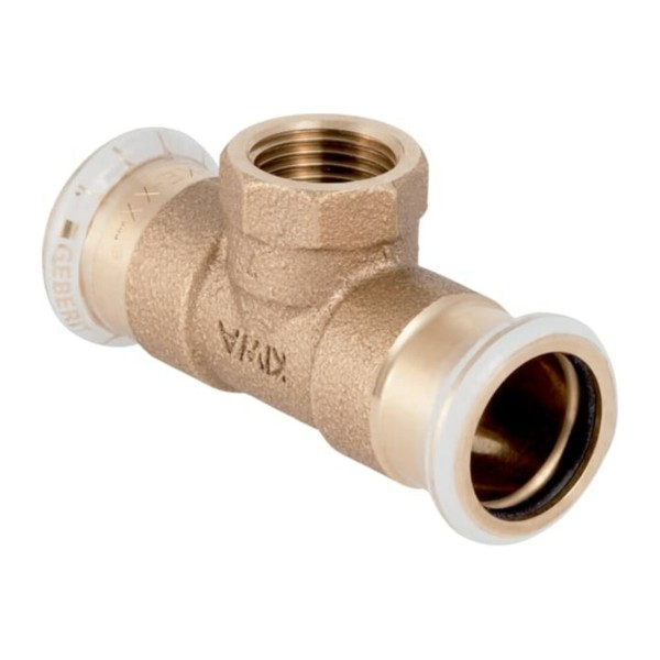 Geberit T-Stück mit Innengewinde Rotguss Mapress Kupfer 22 mm x Rp 12