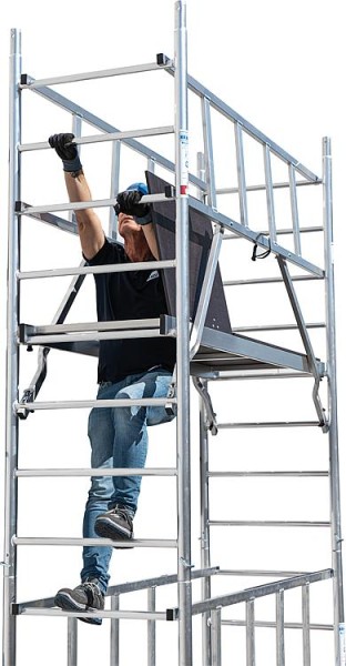 Alu-FaltGerüst MONTO ProTec XS, Arbeitshöhe ca. 8,80 m