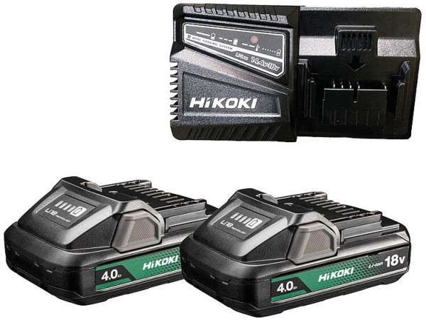 Akku-Set Hikoki UC18YFSL 18V mit 2x 4,0 Ah Akkus