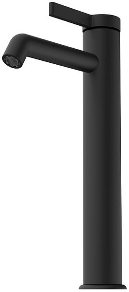Waschtischmischer Wasserwerk WT 11 XL Ausladung 175 mm Push Open Ablaufgarnitur Schwarz matt