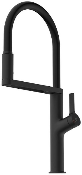 Spültischmischer Wasserwerk WK 2 Ausladung 210 mm herausnehmbare Geschirrbrause Schwarz matt