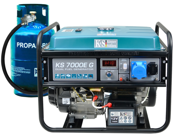 LPG/Benzin-Generator "Könner & Söhnen" KS 7000 E G