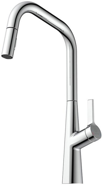Spültischmischer Wasserwerk WK 9 Edge Ausladung 225 mm herausziehbare Geschirrbrause chrom