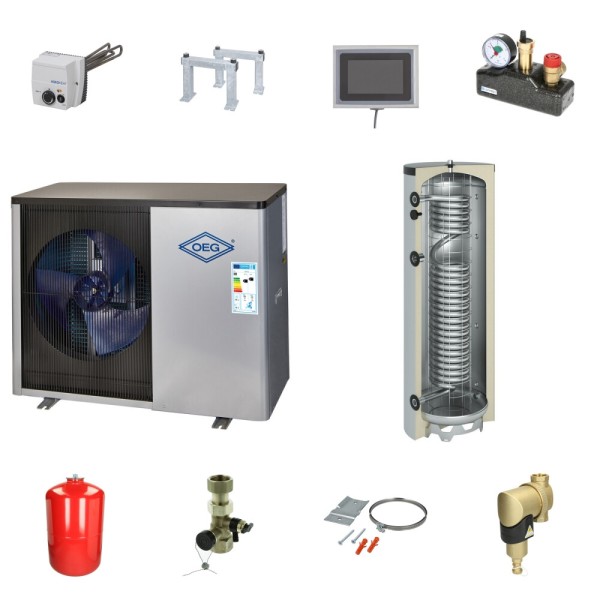 Wärmepumpenpaket 9kw mit Frischwasserspeicher 300 Liter