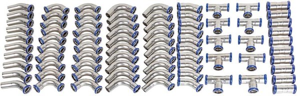 Pressfitting Edelstahl Paket D: 22mm M-Kontur