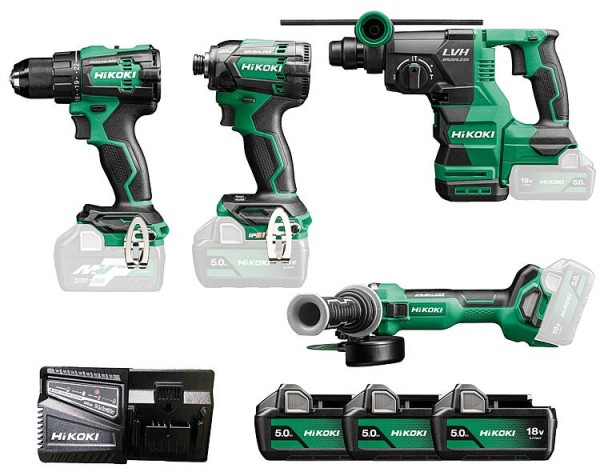 Akku-Maschinen-Set Hikoki KC18DE, 18 V mit 3 x 5,0 Ah Akkus und Ladegerät